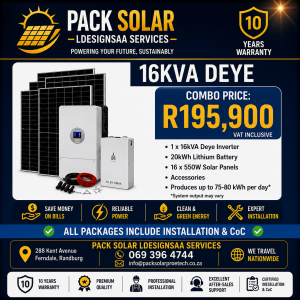 16kva Deye Combo Solar system
